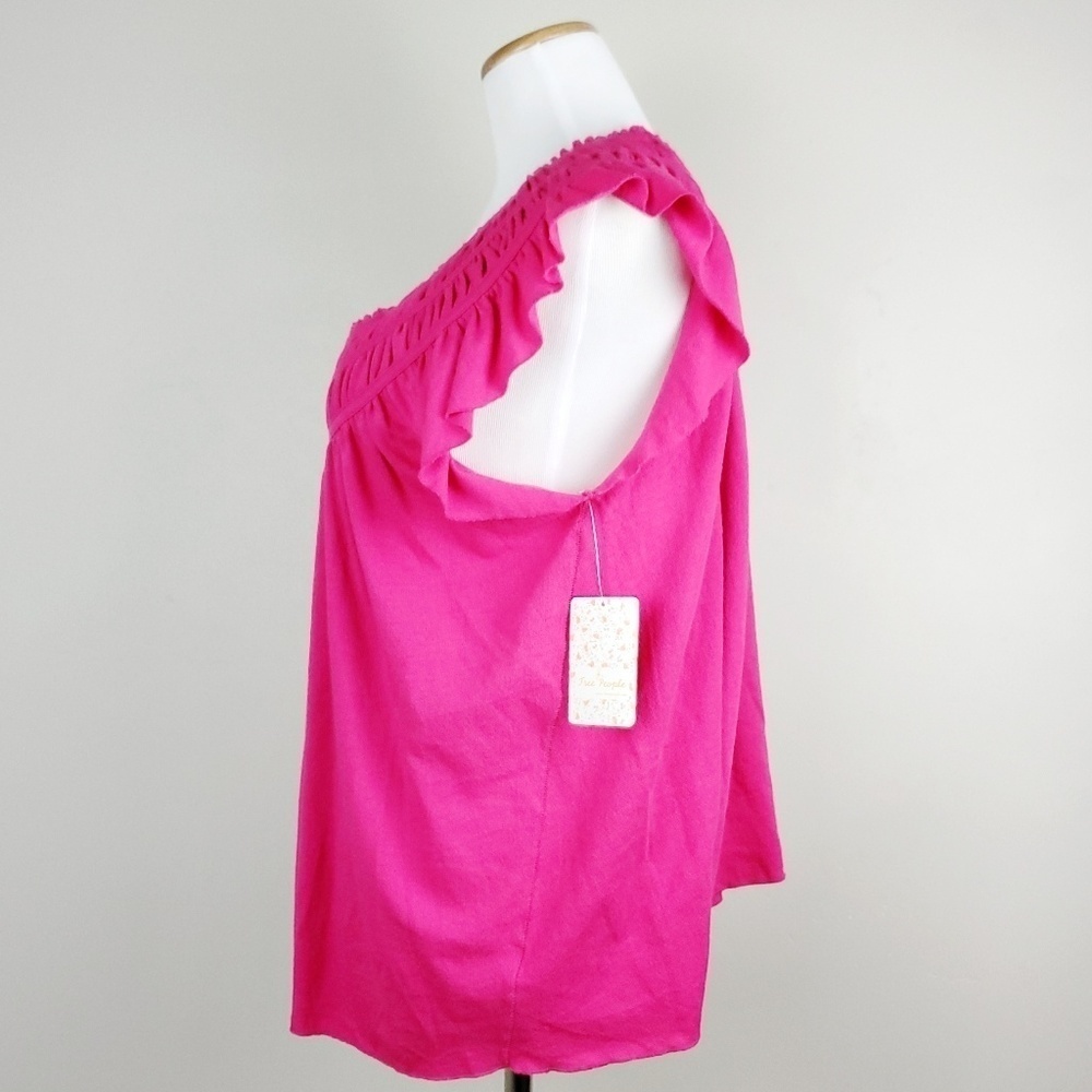Free People Pink Coconut Gathered Top - Picture 4 of 7
